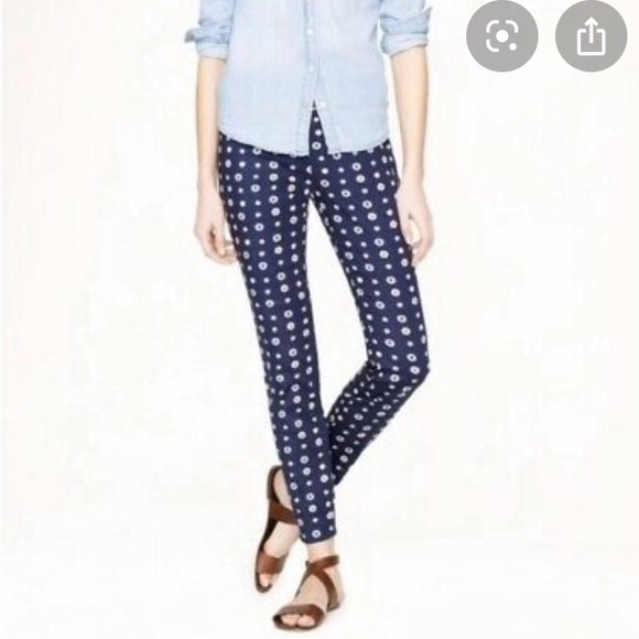 J. Crew Pants - J. Crew Navy Foulard Minnie Pants